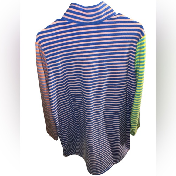 EUC Lands' End Quarter Zip Striped Fleece Dress & Tie Dye Rainbow Maxi Dress XL - Picture 7 of 11